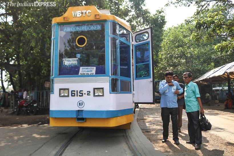 kolkata tram, kolkata tram makeover, kolkata tram transformation photos, calcutta tramways company, shyambazaar, esplanade, kolkata news, indian express