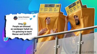 steve smith, david warner, world cup 2019, cricket world cup, australia cricket, australia vs Afghanistan, steve smith ball tampering, trending, indian express, indian express news