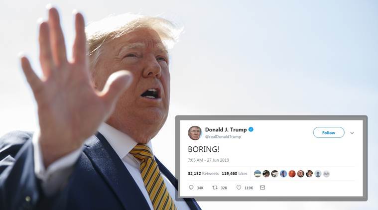 Donald Trump, US democrats debate, US debate 2020, 2020 presidential election, us presidential elections, donald trump tweet, donald trump boring tweet