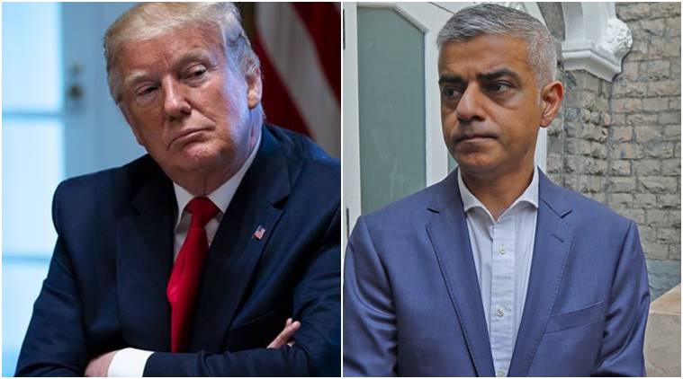 donald trump, sadiq khan, london mayor, us president, london attacks,attacks in london, donald trump vs sadiq khan, uk, indian express