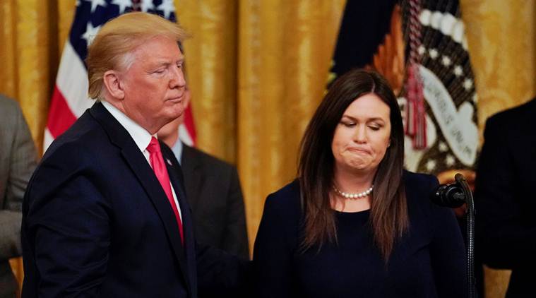 sarah sanders, sarah sanders resign, donald trump, trump sarah sanders, white house press secretary, Sarah Sanders white house, Sarah Sanders resignation, Donald Trump, World news, indian express, latest news