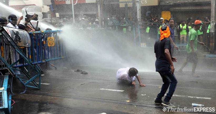 BJP Workers, Police Clash During Protest Rally In Kolkata | India News ...