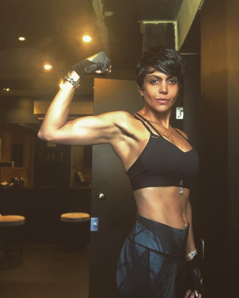 mandira bedi workout photos