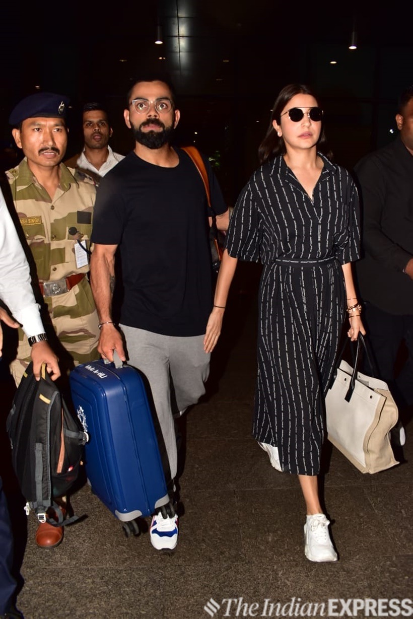 anushka, virat airport