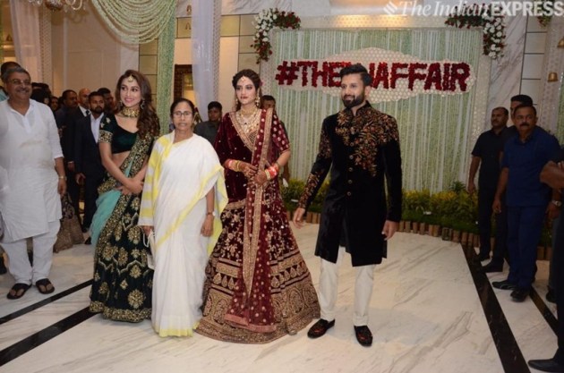 mamata banerjee nusrat jahan wedding reception in kolkata