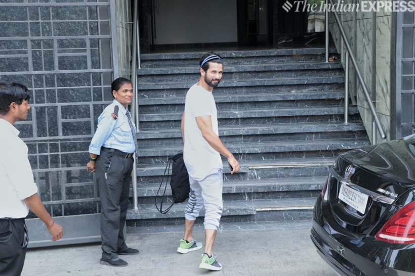 shahid kapoor at gym