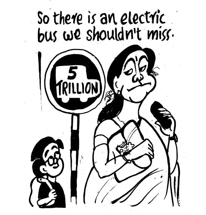 Union Budget by nirmala sitharaman cartoon by e p unny