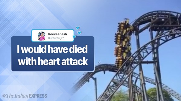 Alton towers, roller coaster, roller coaster stuck midway, amusement park ride stopped, UK, trending, trending globally, viral roller coaster videos,