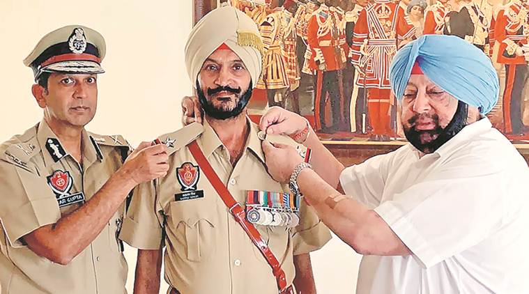 Kargil War, Vir Chakra Satpal Singh promotion, Kargil soldier Traffic inspector, Amarinder Singh, Punjab Police, Indian Army, Gallantry award, Indian Express