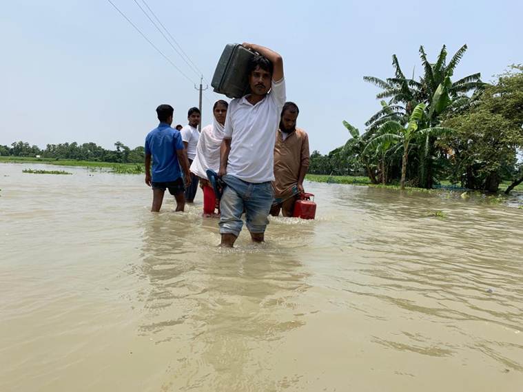 Assam, Assam floods, Assam flood news, Asam NRC, NRC Assam draft, Assam weather, Assam news, Assam rain news, Assam floods army, Baksa, Baksa assam, Assam floods,Kaziranga National Park indian express, latest news