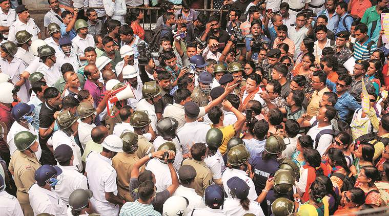 BJP leader Hazra detained after scuffle with police in Kolkata