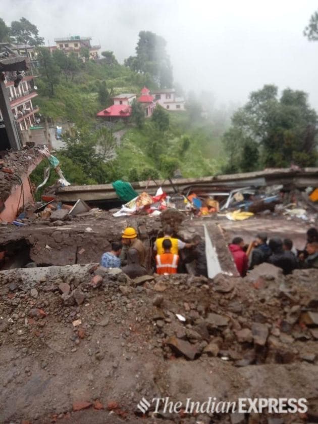 Building collapse, Solan building collapse,Indian Army, Himachal Pradesh,Himachal Pradesh building collapse, Kumarhattia Nahan road, India News, Indian Express