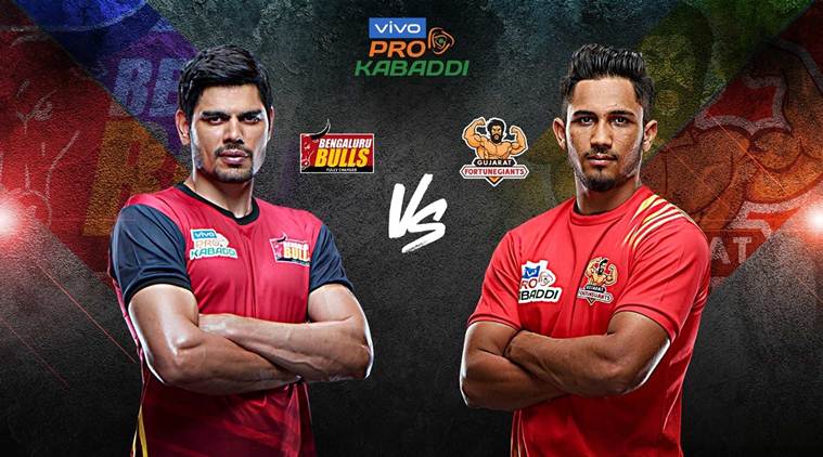 Pro Kabaddi 2019 Live Score, Bengaluru Bulls vs Gujarat Fortune Giants Live Updates: A final rematch on the second day