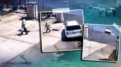 car accident, woman driver, New Jersey, car plunged ocean, Hackensack, fire department, viral video, facebook, twitter, trending, indian express, indian express news