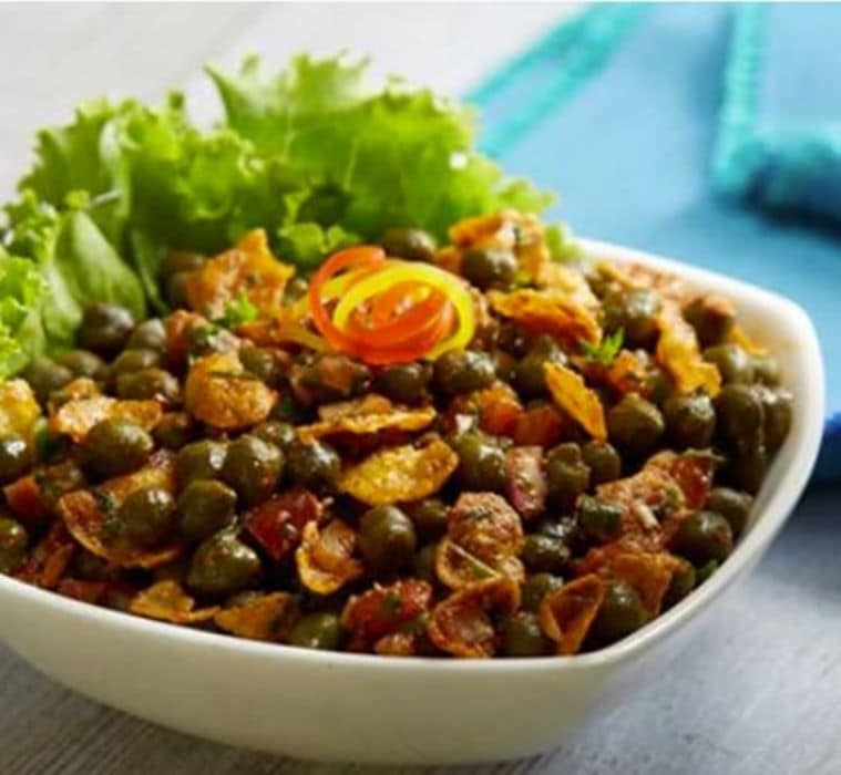 corn flakes chana chaat, delicious chaat recipe, monsoon recipe, indian express