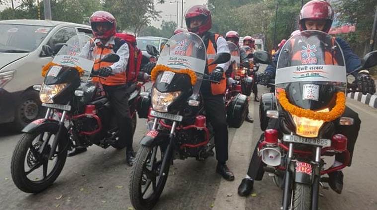 delhi bike ambulance, bike ambulance delhi, delhi bike ambulance launch, arvind kejriwal, Satyendar Jain, delhi news
