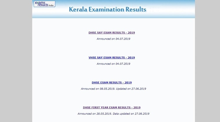 DHSE Kerala +2 SAY results 2019 declared, how to check