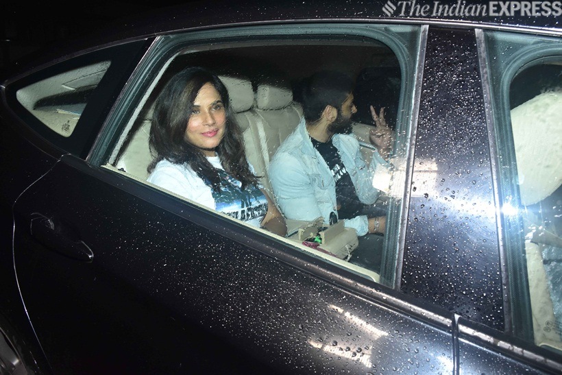 richa chadha and ali fazal at at super 30 screening