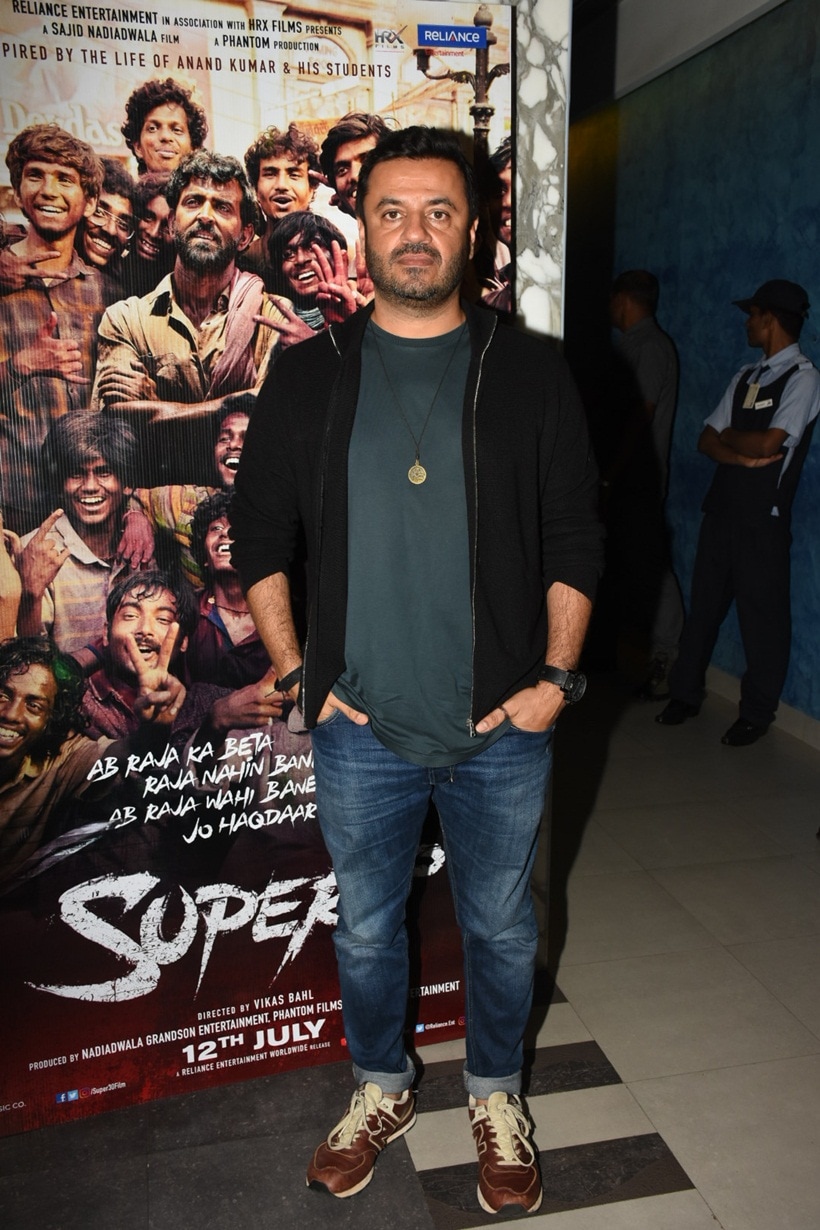 vikas bahl at super 30 screening
