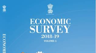 economic survey 2019, economic survey 2018-19, economic survey 2019 cover, economic survey blue color, $5 trillion economy, pm modi, Krishnamurthy Subramanian, Union Budget 2019, India Chief Economic Advisor, Economic survey of India, what is economic survey, Nirmala Sitharaman, Indian economy, GST, Business news, India news, indian express