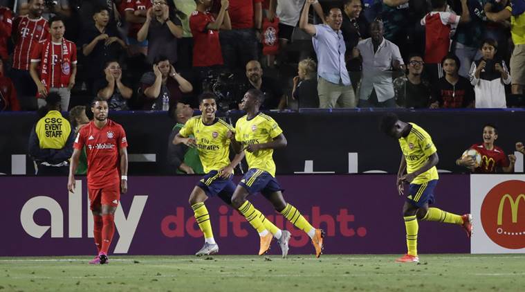 Arsenal Strike Late To Beat Bayern Munich In International Champions Cup Match Sports News The Indian Express