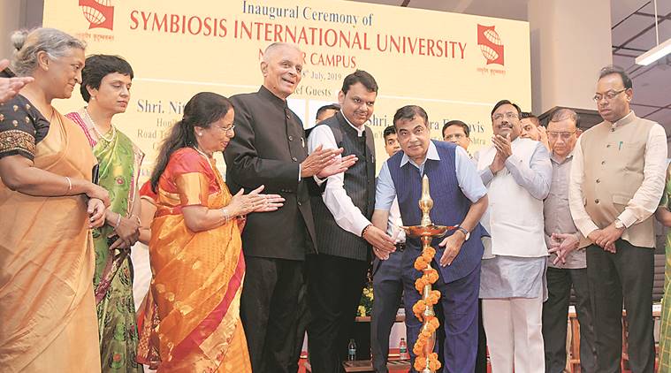 symbiosis nagpur campus inaugurated, symbiosis nagpur, symbiosis international university nagpur, devendra fadnavis, nitin gadkari, vidarbha, students, maharashtra news, indian express news