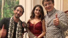Fatima Sana Shaikh with Jackie Chan, Adrien Brody in China