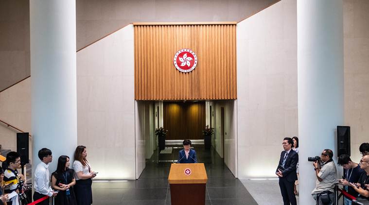 Hong Kong, Hong Kong protests, Hong Kong demonstration, Hong Kong extradition bill, Extraditions to Mainland China, Carrie lam, Indian express news, Hong Kong News, Latest news 