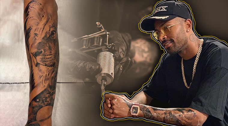 Hardik Pandya gets inked from Aliens Tattoo  Celebrity Tattoo Studio   Forearm band tattoos Celebrity tattoos Lion forearm tattoos