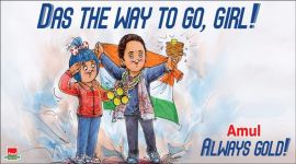 hima das, hima das gold, hima das four gold, amul cartoon, latest amul cartoon, hima das assam floods, hima das gold medals, india news, sports news, indian express