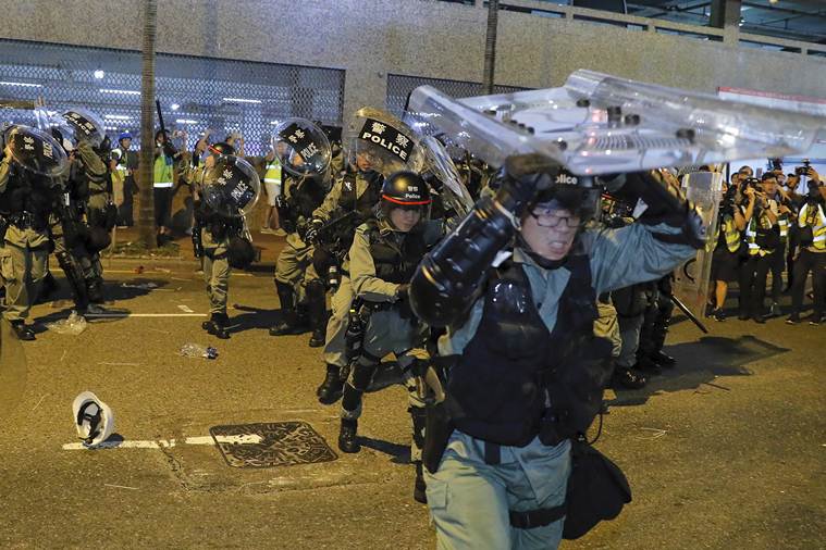 hong kong, hong kong protests, china, extradition bill, carrie lam, communist party, protesters, police, us, donald trump, world news, indian express news