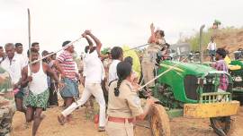 telangana, forest official assaulted, telangana official assaulted, telangana forest official, trs mla, trs mla brother, forest staff attacked, indiam express