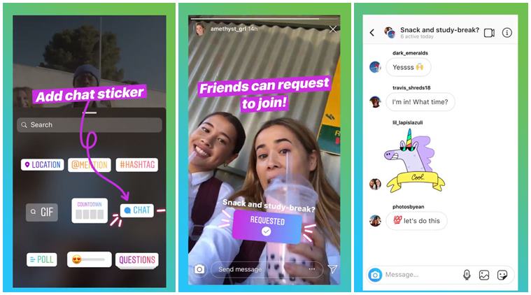 Instagram s new chat  sticker  lets you start group 