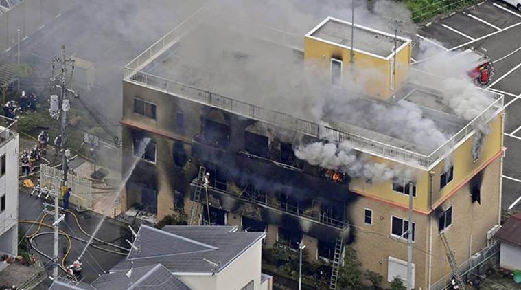 Japan, Japan fire, Japan animation studio fire, Japan news, Kyoto fire, Kyoto news, Kyoto fire news, Kyoto animation studio, world news, indian express