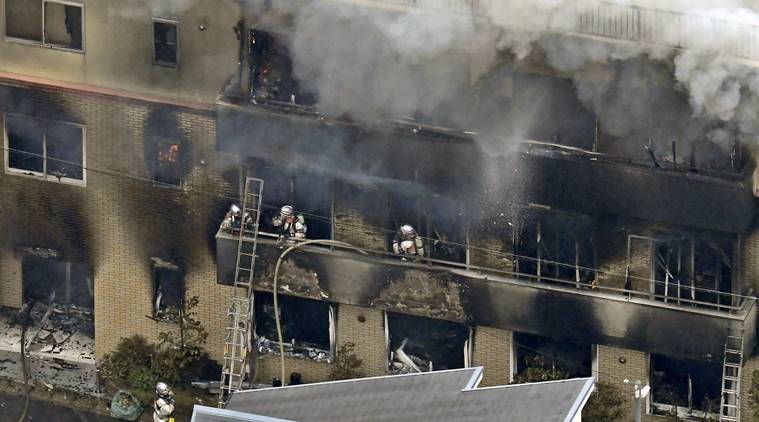 Japan, Japan fire, Japan animation studio fire, Japan news, Kyoto fire, Kyoto news, Kyoto fire news, Kyoto animation studio, world news, indian express