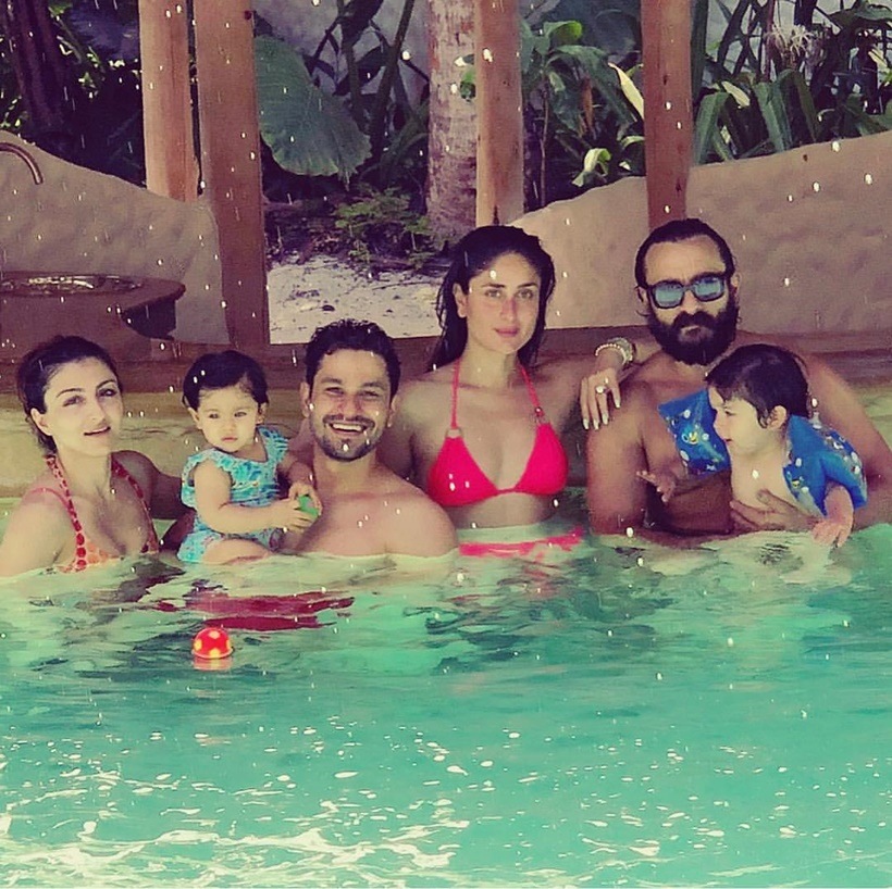 Kareena-Saif taimur, Soha-Kunal inaaya