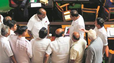 Karnataka, Karnataka news, Karnataka assembly, H D Kumaraswamy, Karnataka JDS coalition, Karnataka trust vote, Karanata speaker KR Ramesh, BS Yeddyurappa, Yeddyurappa Karnataka, Karnataka BJP, BJP Karnataka news, Karnataka government, Indian Express