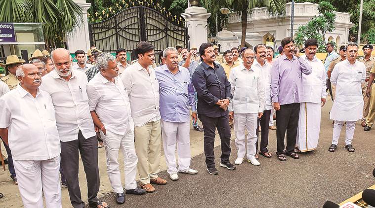 In Karnataka Congress Jds Coalition On Brink As 13 Mlas Resign India News The Indian Express 