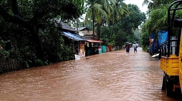Kerala rains, kearal weather, weather, rains in kereala waterlogged, indian express