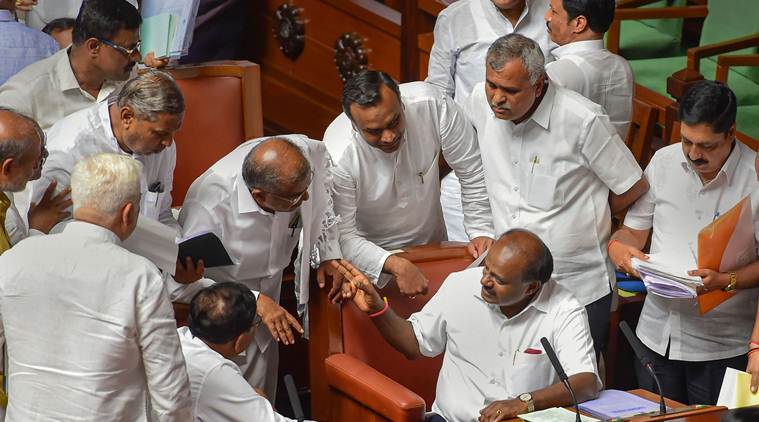 karnataka floor test live updates: trust vote for congress jds government against bjp