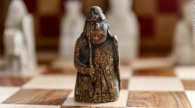 A lost Lewis Chessman piece, Lewis Chessman, auction, Sotheby's, indianexpress.com, indianexpressnews, indianexpressonline, indianexpress, Sotheby's sale, 12th-century, 12th-century scotland chess, chess, who is lewis chessman, medieval piece, auction 1964, what is lewis chessman, art auction, Sotheby's auction house, 8cm-tall Lewis chessman, harry potter, harry potter news, harry potter lewis chessman,popular culture, chessman, Harry Potter and the Philosopher’s Stone, British Museum in London, British Museum London, sotherby's art, auction news, auction latest, chessman news, National Museum of Scotland in Edinburgh, National Museum of Scotland Edinburgh, AUCTIONUPDATE, Medieval ivory chess piece of a prison guard,