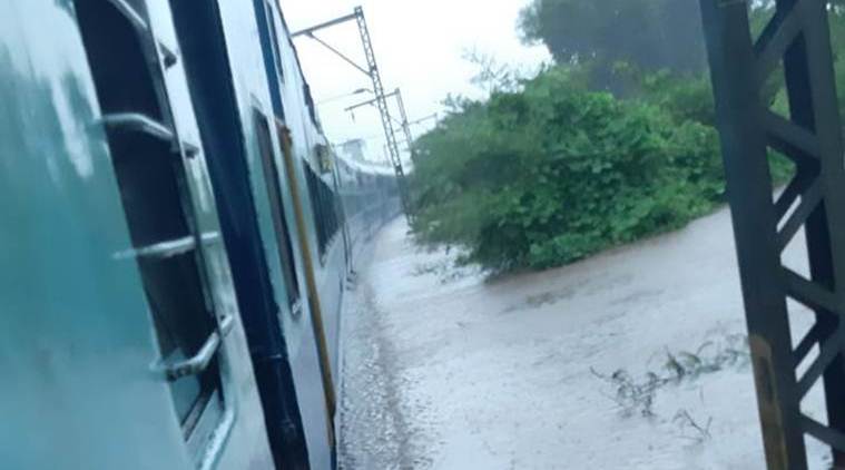 mahalaxmi express, mahalaxmi express news, mahalaxmi express stranded, mumbai rains, mumbai rains news