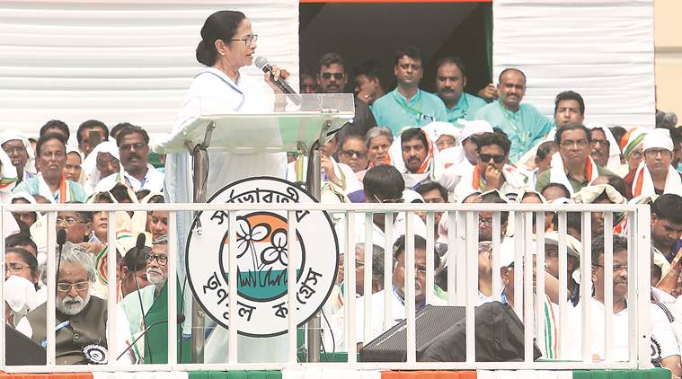 Mamata Banerjee, Mamata Banerjee black money, Mamata Banerjee cut money, tmc martyrs day rally, tmc rally, matryrs day rally, mamata banerjee rally, kolkata rally, mamata banerjee martyrs day, mamata banerjee on bjp, indian express