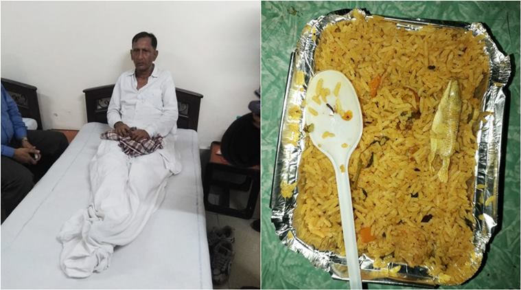 indian railways, lizard found in railway food, man dupes indian railways, fake lizard in train food, south central railways, odd news, indian express