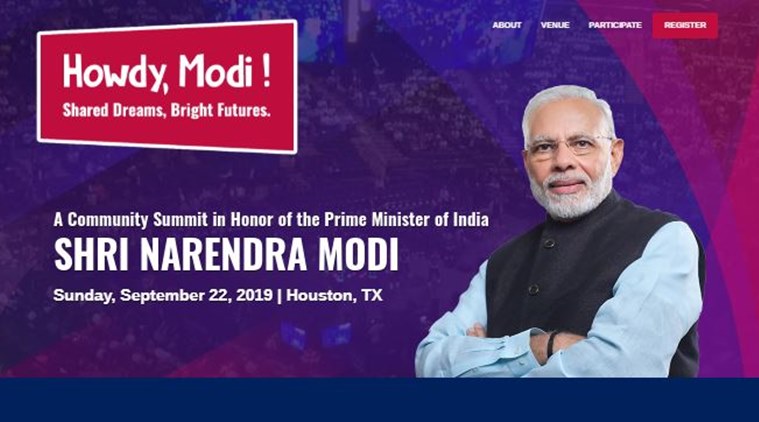 howdy modi, indian community in texas, houston, pm modi, united states visit, pm modi in united states, united nations, lok sabha elections, india news, indian express