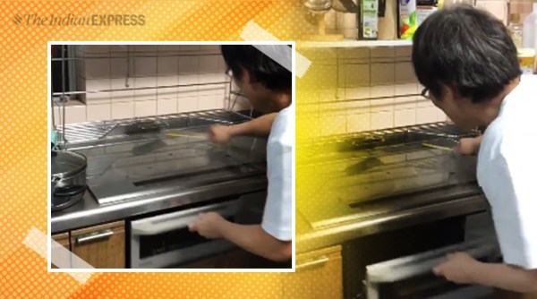 cockroach, cockroach scare video, innovative asian moms, mom plays beats to scare cockroach, viral videos, funny videos, unusual videos, indian express