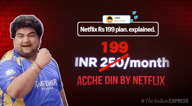 netflix india, netflix, netflix india rs 199 plan, netflix made in india plan, netflix 199 plan details, netflix india mobile only plan, netflix memes, indian express, tech news,