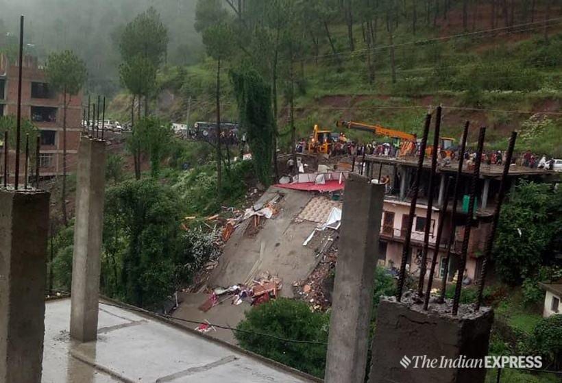 Building collapse, Solan building collapse,Indian Army, Himachal Pradesh,Himachal Pradesh building collapse, Kumarhattia Nahan road, India News, Indian Express
