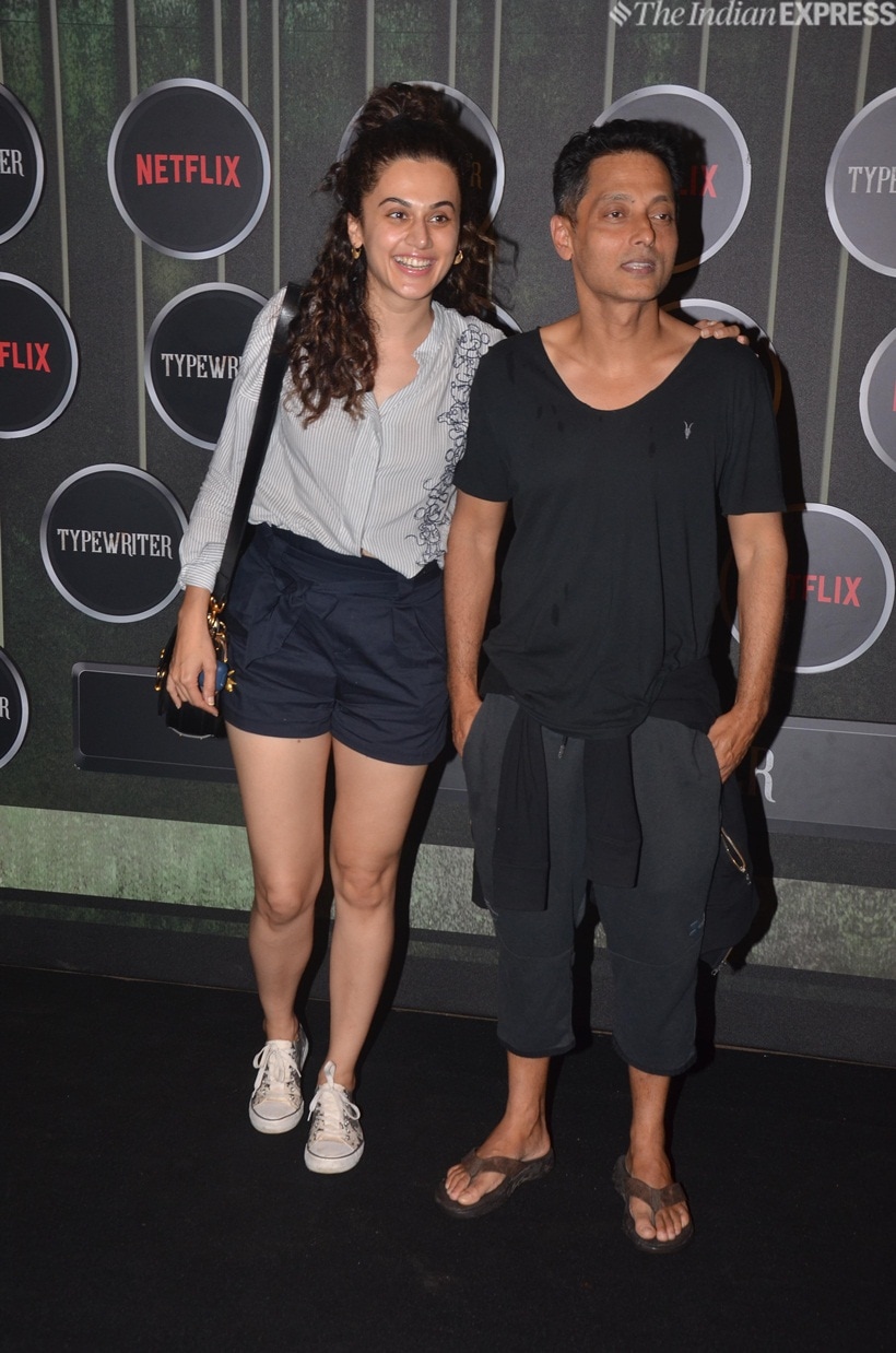 Taapsee Pannu and Sujoy Ghosh at at Netflix Typewriter screening