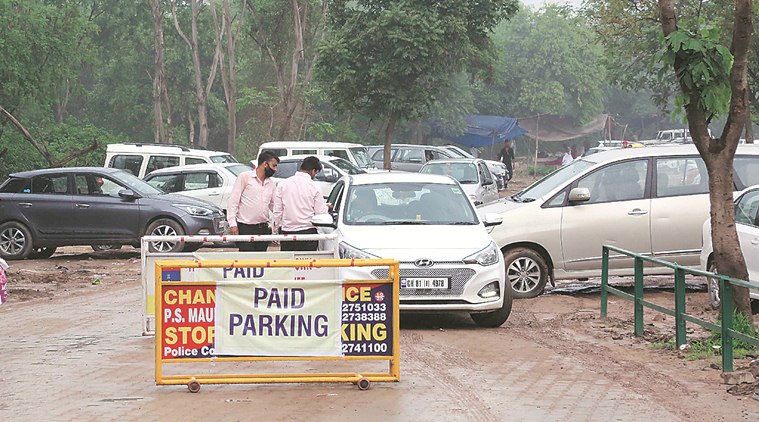 chandigarh news, chandigarh parking, chandigarh parking policy,chandigarh draft parking policy, parking woes, indian express